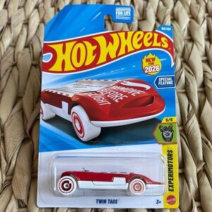 Hot Wheels Twin Tags Car Hotwheels Luggage Name Tag Keychain Fob Key Chain 🆕